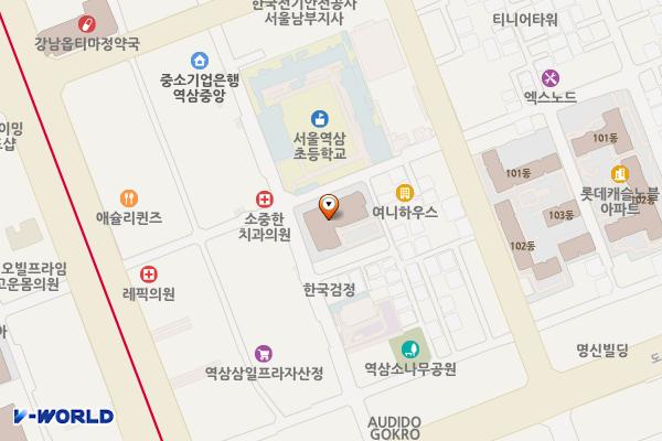 역삼한스빌아파트상가 위치 지도 — 서울특별시 강남구 도곡로3길 26 (역삼동, 역삼한스빌아파트)