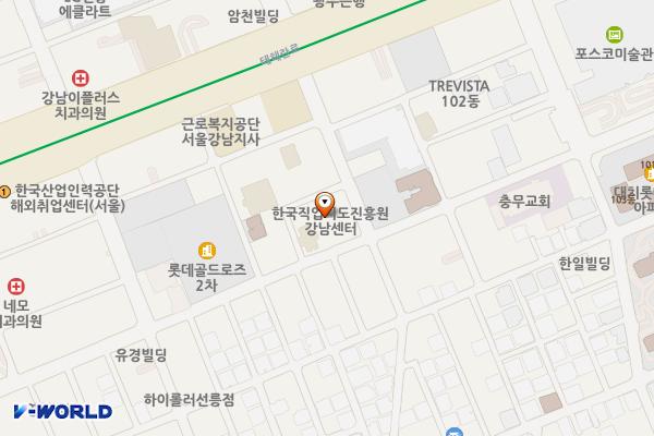 ㈜동산빌딩 동산빌딩점 위치 지도 — 서울특별시 테헤란로 70길 16