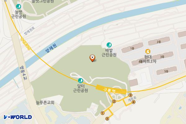 양재천(영동3교) 위치 지도 — 서울특별시 강남구 개포동175