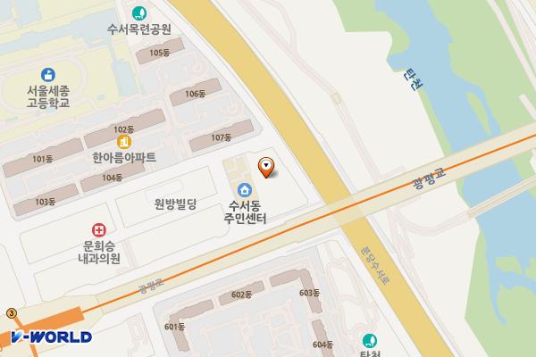 강남스포츠문화센터 위치 지도 — 서울특별시 강남구 밤고개로1길 52(수서동)