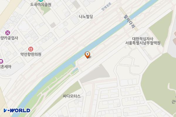 양재천(영동2교) 위치 지도 — 서울특별시 강남구 개포동1279