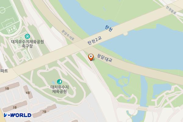 탄천(탄천2교) 위치 지도 — 서울특별시 강남구 대치동78-28