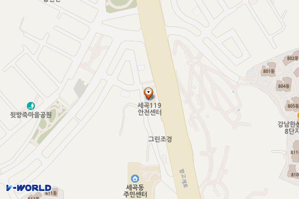 세곡119안전센터 위치 지도 — 서울특별시 강남구 밤고개로 268