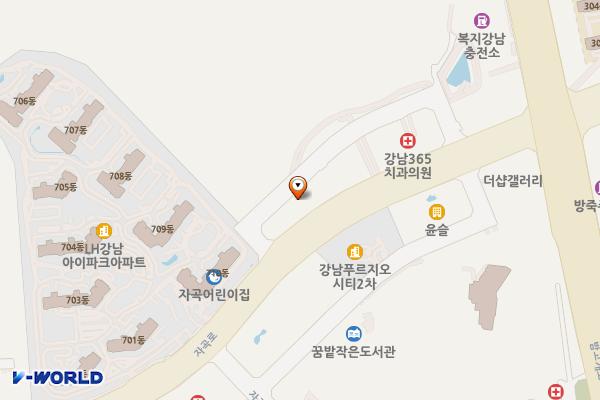 강남푸르지오시티1차 위치 지도 — 서울특별시 자곡로 191 (자곡동)
