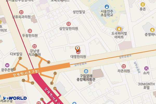 도곡스타클래스 위치 지도 — 서울특별시 남부순환로 2615 (도곡동)