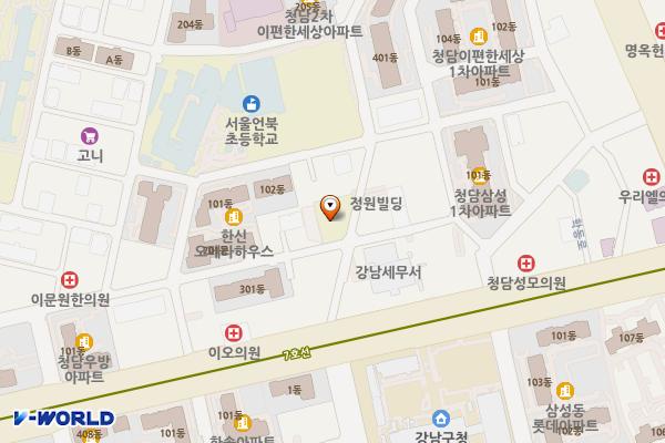 청담평생학습관 위치 지도 — 서울특별시 강남구 학동로 67길 11