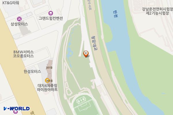 탄천주차장 위치 지도 — 서울특별시 강남구 역삼로107길 20-28