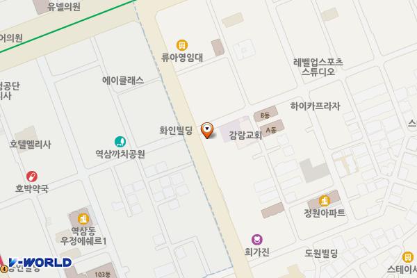 커피스미스빌딩 위치 지도 — 서울특별시 테헤란로8길 25 (역삼동)