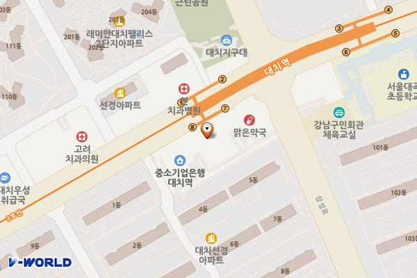 대치풍림빌딩 위치 지도 — 서울특별시 남부순환로 2942 (대치동)