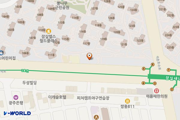 잠실엘스상가A동 위치 지도 — 서울특별시 송파구 올림픽로 111