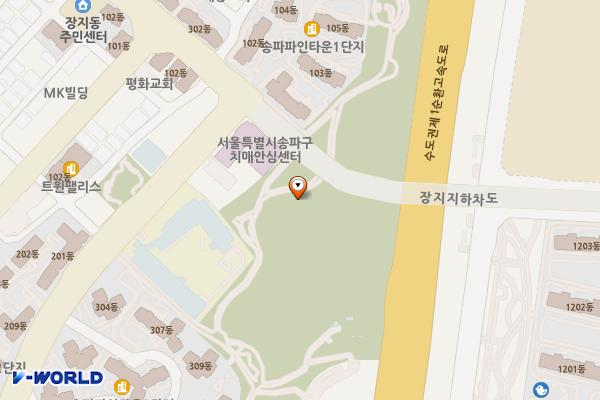 장지공원 화장실 위치 지도 — 서울특별시 송파구 장지동 851