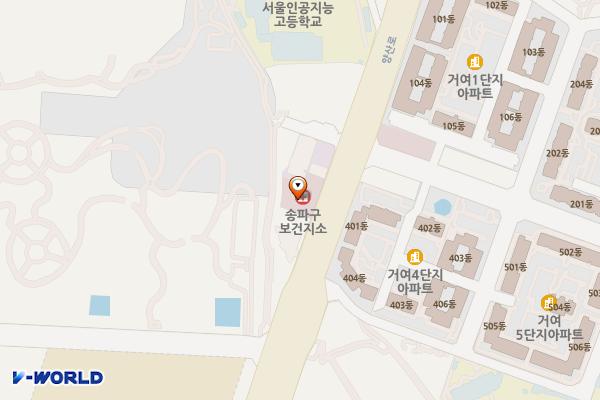 송파구보건지소 위치 지도 — 서울특별시 송파구 양산로 5