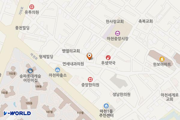 세화빌딩 위치 지도 — 서울특별시 송파구 마천로 41길 15