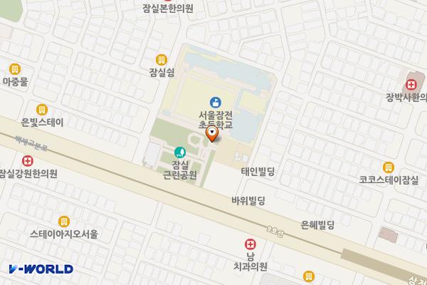 잠실공원 화장실 위치 지도 — 서울특별시 송파구 백제고분로15길 7