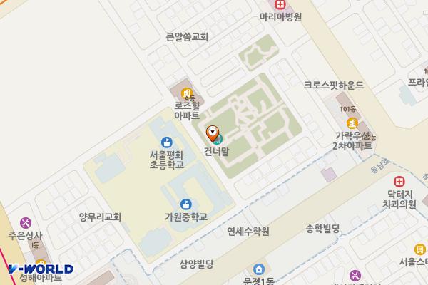 건너말공원 화장실 위치 지도 — 서울특별시 송파구 중대로10길 29