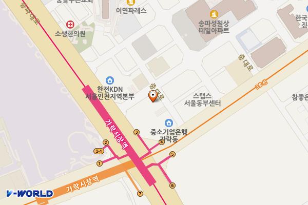 뉴훼밀리 2차 오피스텔 위치 지도 — 서울특별시 송파구 송파대로 28길 6
