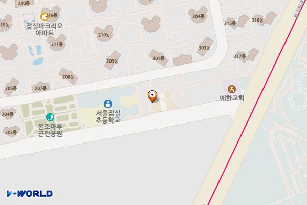 잠실4동주민센터 화장실 위치 지도 — 서울특별시 송파구 올림픽로35길 16