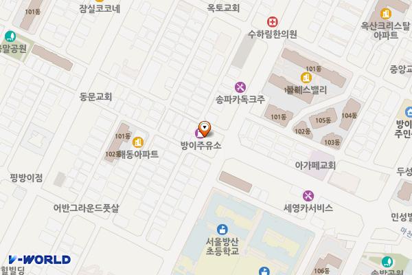 SK방이주유소 위치 지도 — 서울특별시 송파구 위례성대로12길 38