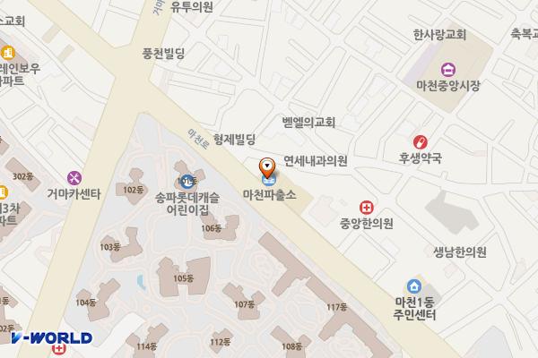 마천파출소 위치 지도 — 서울특별시 송파구 마천로41길 8