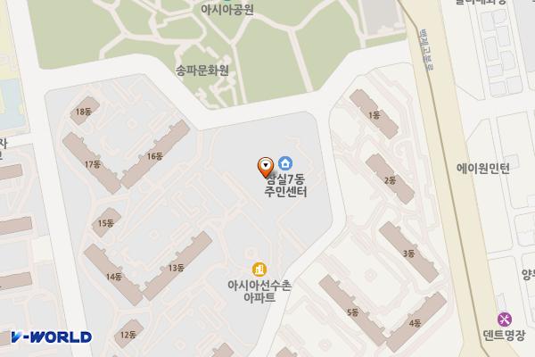 장미 공중화장실 위치 지도 — 서울특별시 송파구 신천동 6