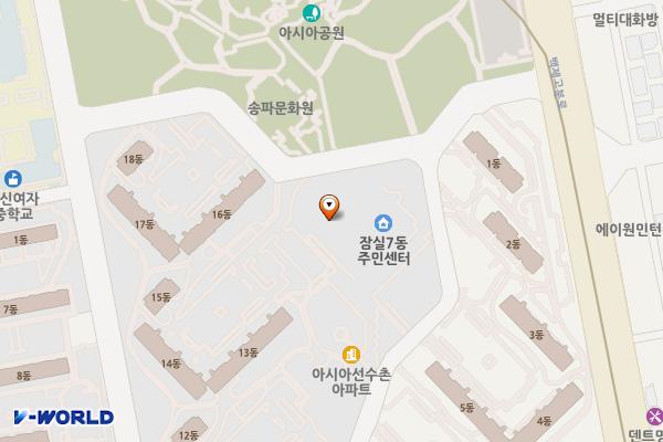 아시아선수촌 A상가 위치 지도 — 서울특별시 송파구 올림픽로4길 17