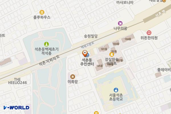 돌마리도서관 위치 지도 — 서울특별시 송파구 백제고분로37길 16