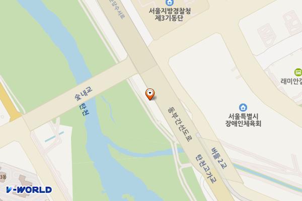 탄천 장지천 합류부 화장실 위치 지도 — 서울특별시 송파구 문정동 419-13