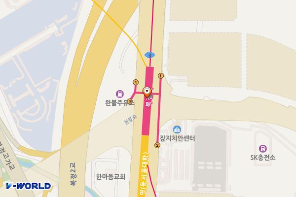 8호선 복정역(개찰구 밖) 위치 지도 — 서울특별시 송파구 송파대로 6