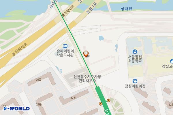송파어린이영어도서관 위치 지도 — 서울특별시 송파구 오금로 1