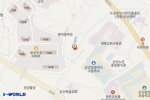 월명동 2 위치 지도 — 전북특별자치도 군산시 아리랑로 25 (창성동 )