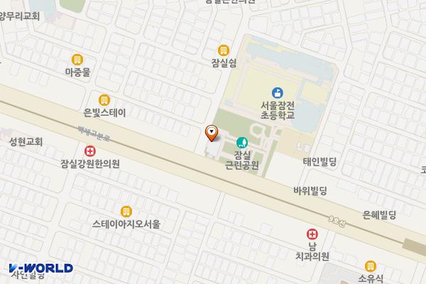 잠실본동주민센터 화장실 위치 지도 — 서울특별시 송파구 백제고분로 145