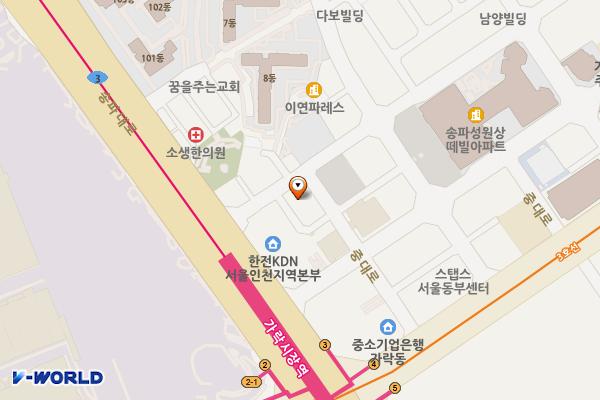 뉴훼밀리 1차 오피스텔 위치 지도 — 서울특별시 송파구 송파대로 30길 8