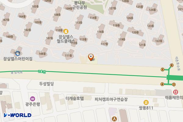송파어린이도서관 위치 지도 — 서울특별시 송파구 올림픽로 105