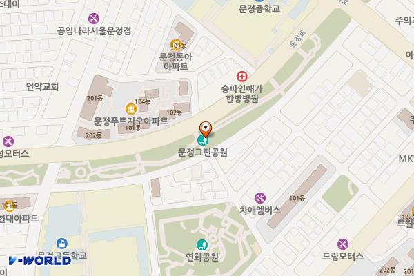 문정공원 화장실 위치 지도 — 서울특별시 송파구 문정동 18-4