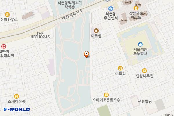 석촌동고분군 화장실 위치 지도 — 서울특별시 송파구 가락로7길 21