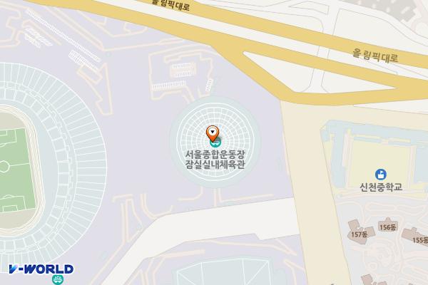 잠실실내체육관 위치 지도 — 서울특별시 송파구 올림픽로 25
