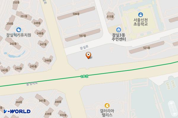 잠실중앙상가 위치 지도 — 서울특별시 송파구 올림픽로 203