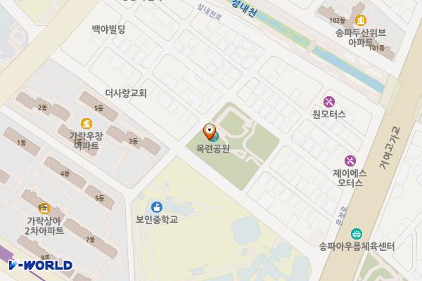 목련공원 화장실 위치 지도 — 서울특별시 송파구 동남로24길 25