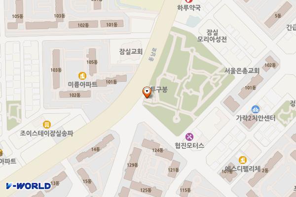 개롱공원2(놀이터)화장실 위치 지도 — 서울특별시 송파구 동남로 178