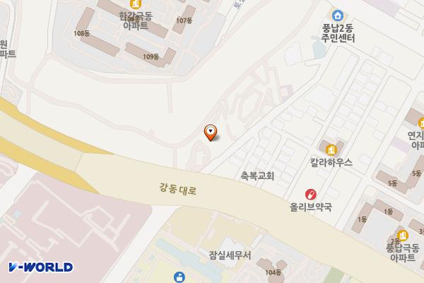 풍납종합사회복지관 위치 지도 — 서울특별시 송파구 강동대로3길 5