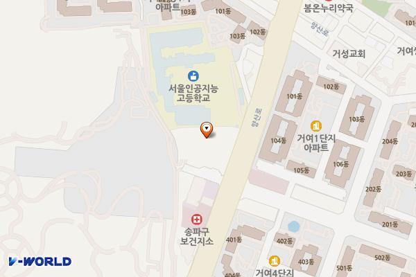송파구체육문화회관 화장실 위치 지도 — 서울특별시 송파구 양산로 15