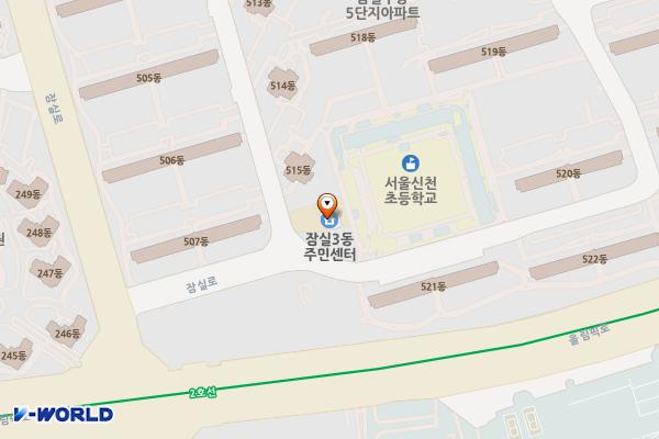 잠실3동주민센터 화장실 위치 지도 — 서울특별시 송파구 잠실로 51-31