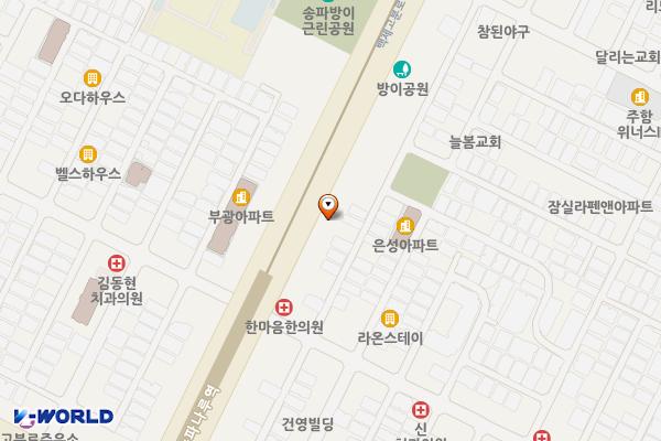 현대오일뱅크(남성주유소) 위치 지도 — 서울특별시 송파구 백제고분로 474