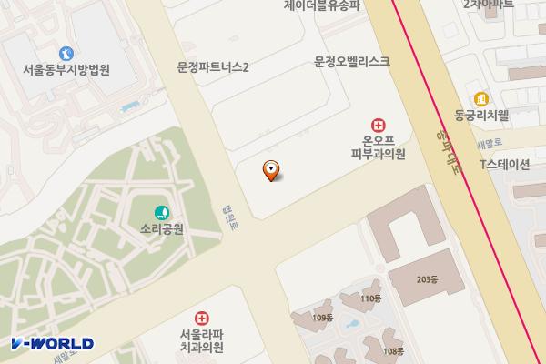 문정아이파크 오피스텔 위치 지도 — 서울특별시 송파구 법원로4길 6