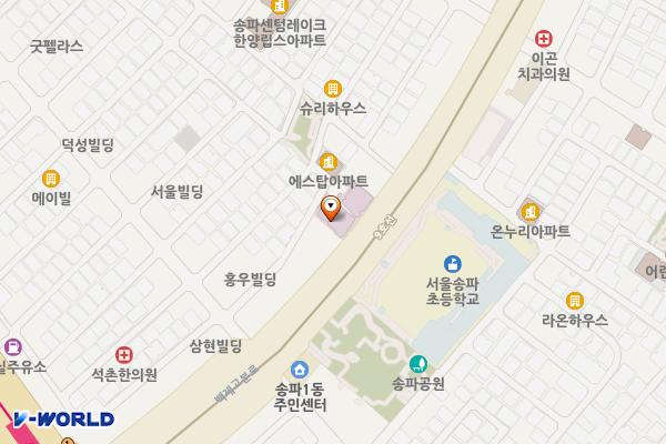 빠른병원 위치 지도 — 서울특별시 송파구 백제고분로 405