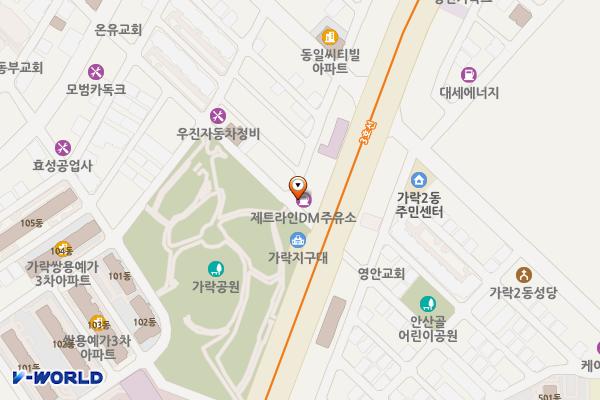 제트라인디엠주유소 위치 지도 — 서울특별시 송파구 중대로 183