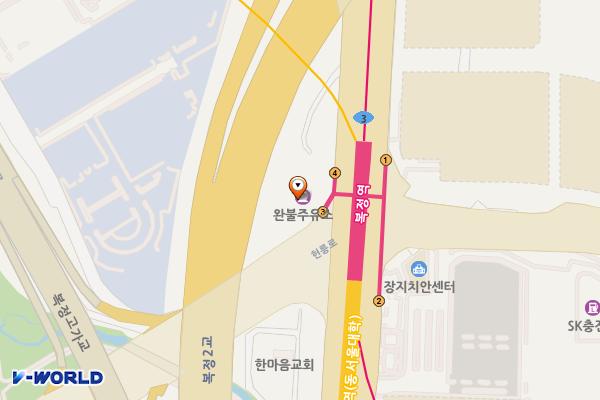 완불주유소 위치 지도 — 서울특별시 송파구 송파대로 3