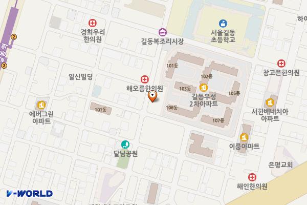길동복조리시장 아름상가 고객화장실 위치 지도 — 서울특별시 강동구 천호대로187길 62