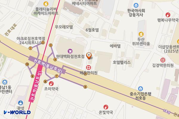 신세계 이마트 천호지점 화장실 위치 지도 — 서울특별시 강동구 천호대로 1017