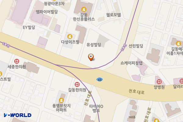 중부빌딩 위치 지도 — 서울특별시 강동구 천호대로 1135